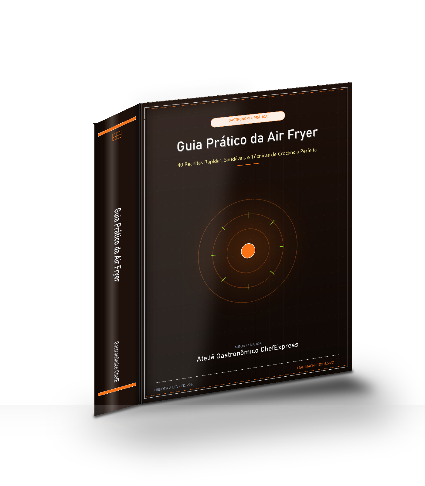 Capa de Guia Prático da Air Fryer: 40 Receitas Saudáveis e Rápidas